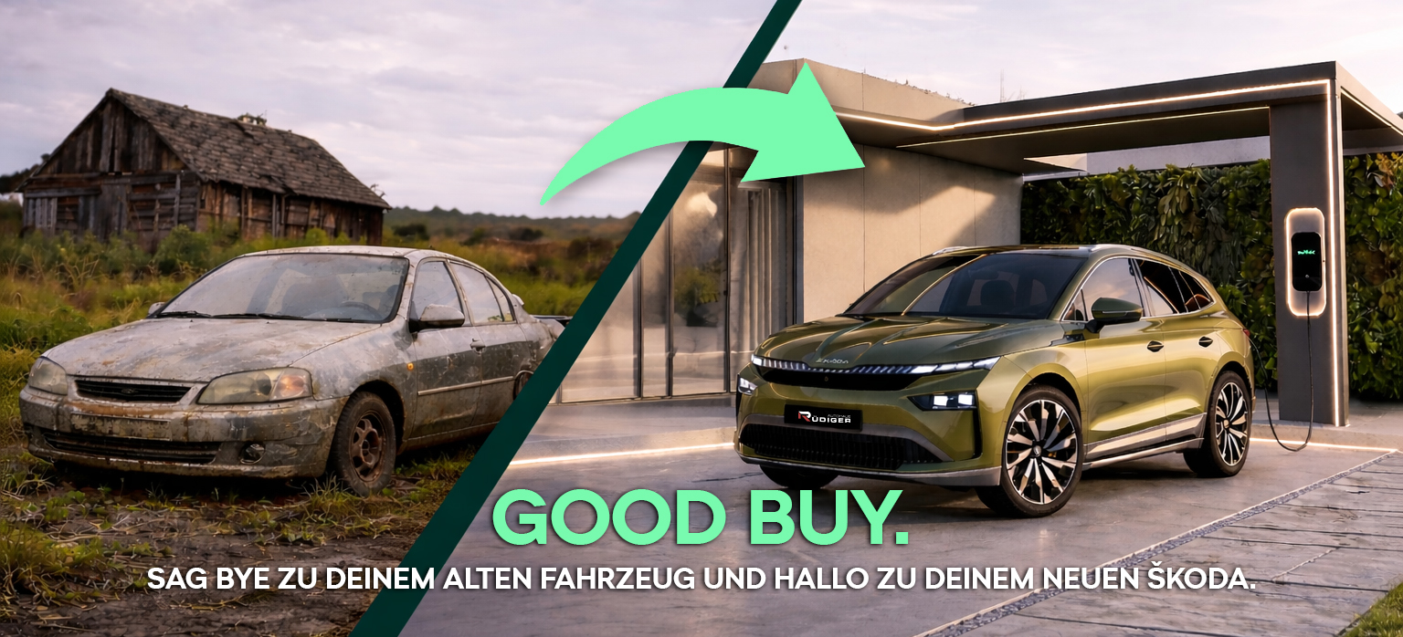 ein altes auto und ein neues