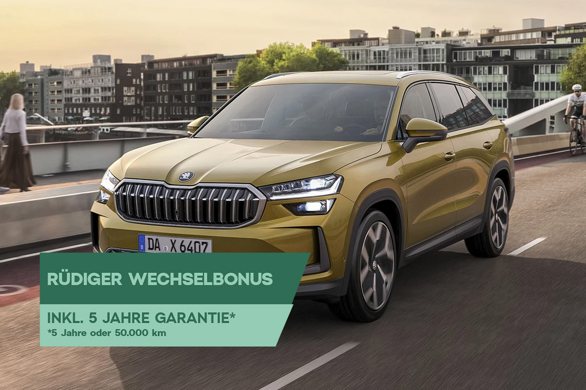 Goldener Kodiaq von vorne