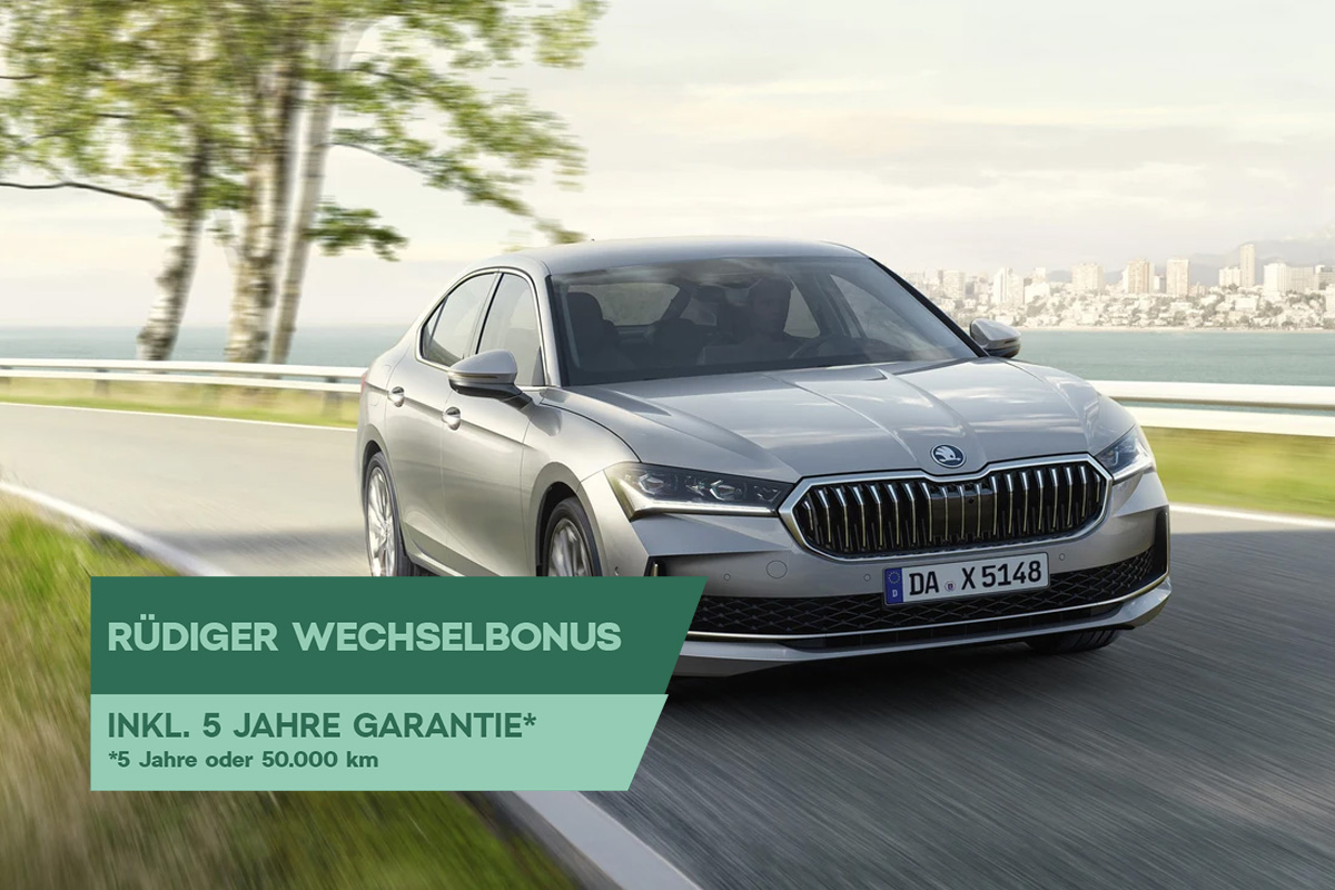 Superb Combi Selection während der Fahrt